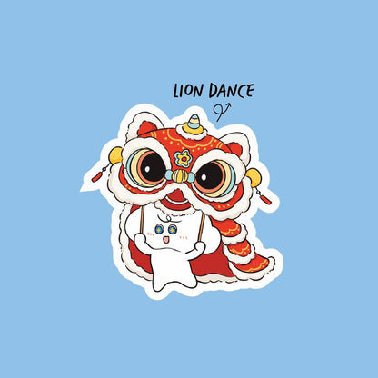 Lion Dance Sticker